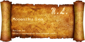 Moseszku Lea névjegykártya